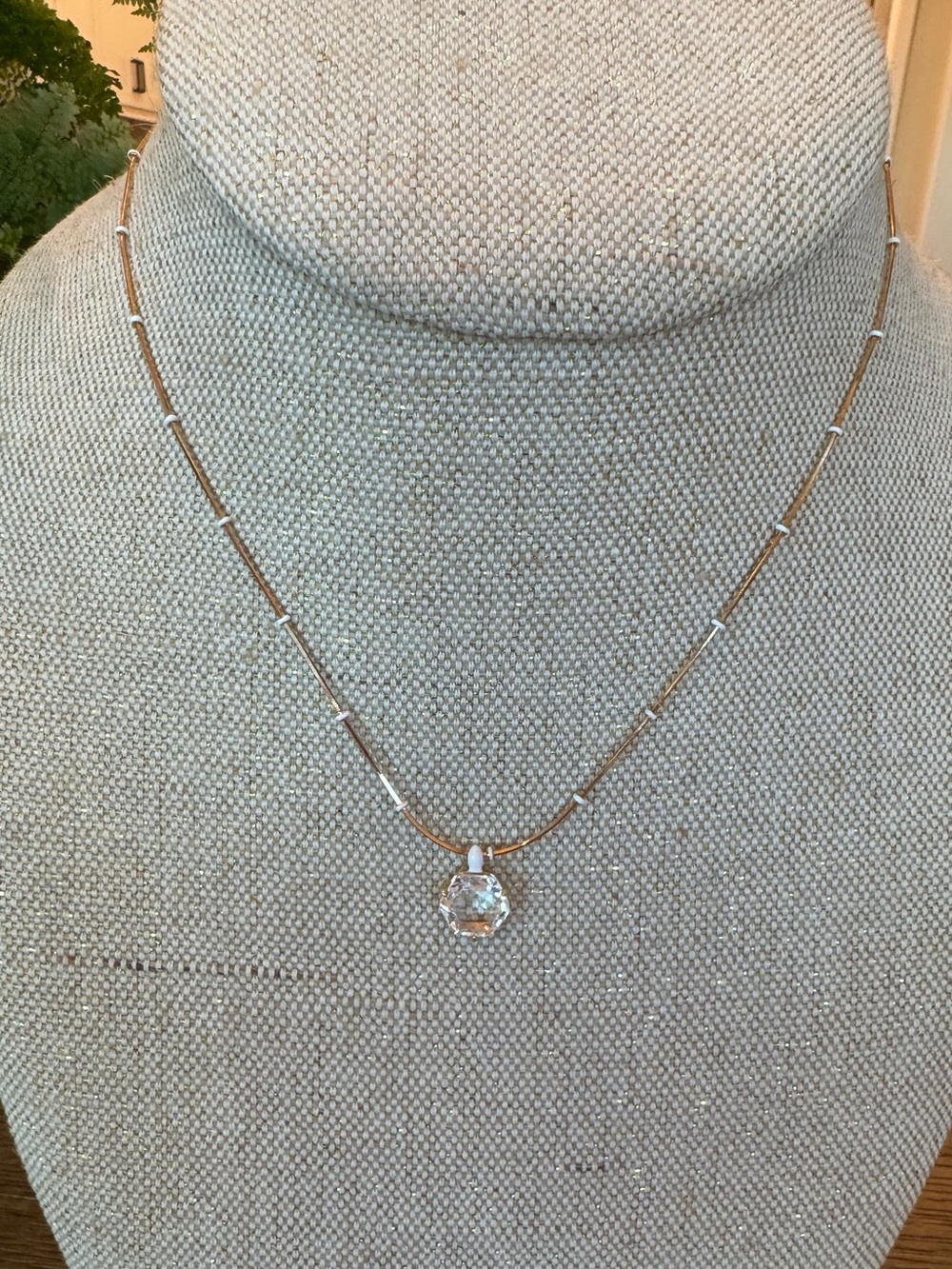 Anthropologie Floating crystal pendant necklace